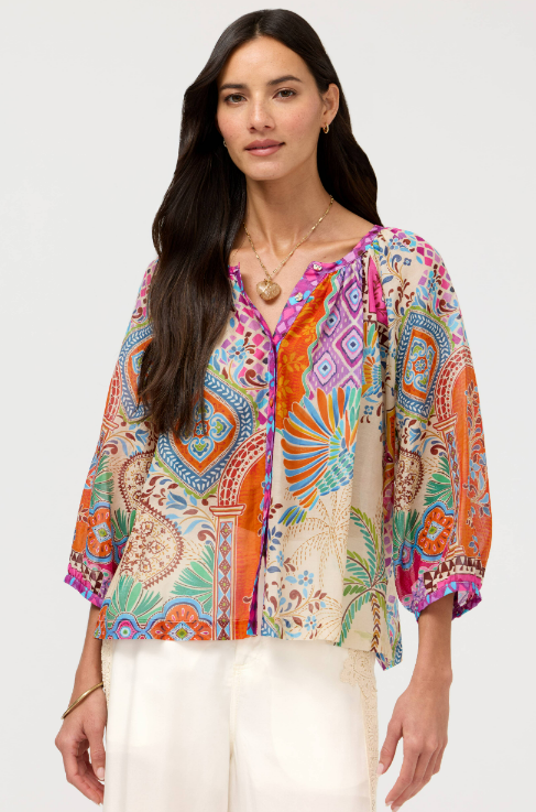 Johnny Was Collection Michaella Peasant Blouse