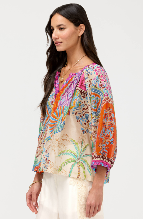 Johnny Was Collection Michaella Peasant Blouse