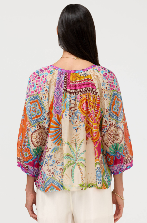 Johnny Was Collection Michaella Peasant Blouse