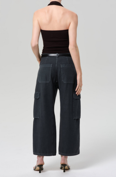 Citizens of Humanity Thassos Twisted Seam Utility Pant in Washed Black