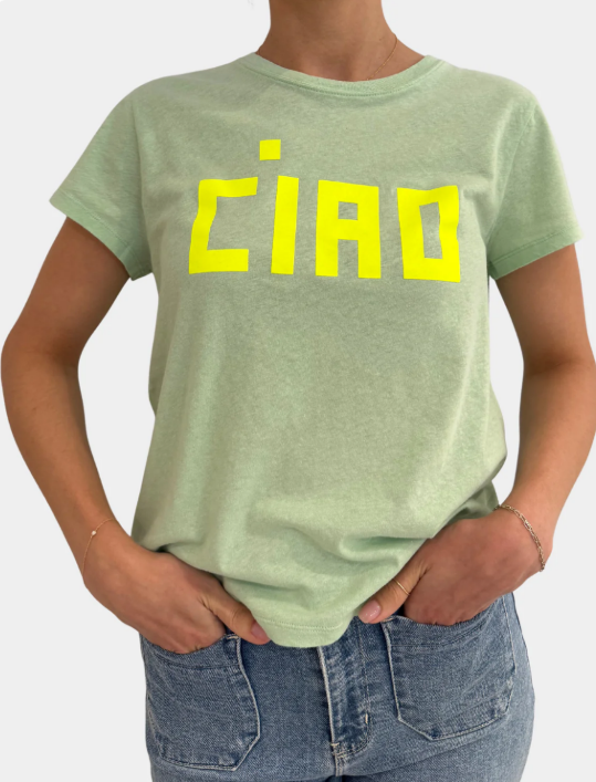 Clare V. Classic Tee Cotton/Linen Block CIAO