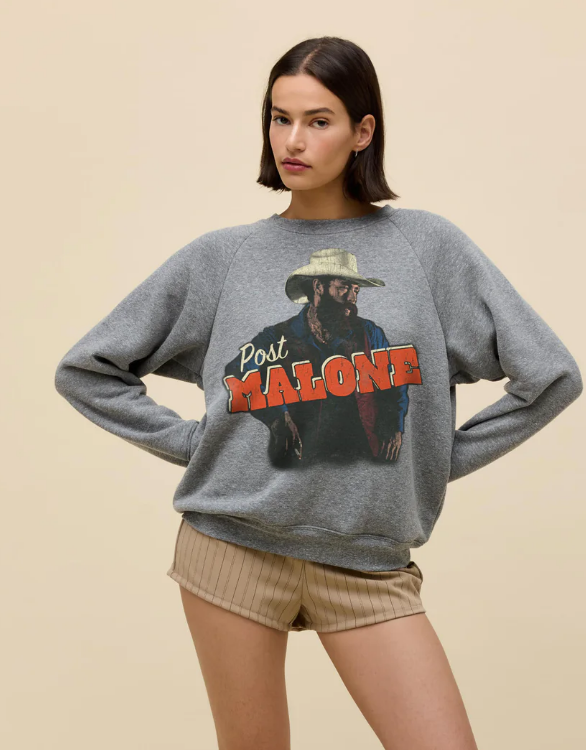 DAYDREAMER Post Malone Posty Leanin Vintage Raglan Sweatshirt