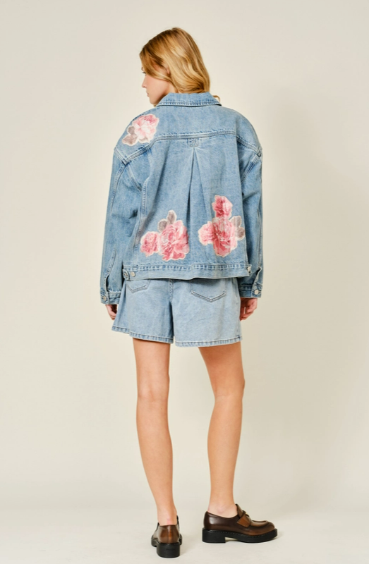 NYLAND Havilah Flower Patch Denim Jacket