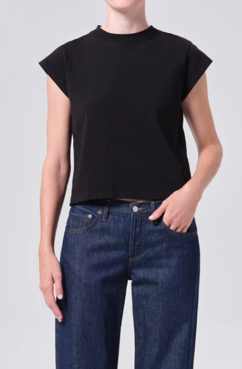 AGOLDE Bryce Cap Sleeve Tee