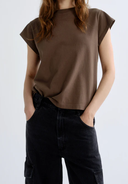 AGOLDE Long Line Bryce Cap Sleeve Tee