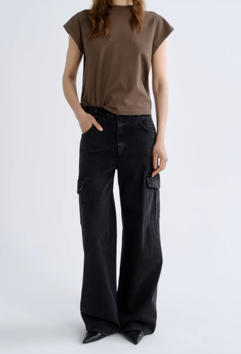 AGOLDE Long Line Bryce Cap Sleeve Tee