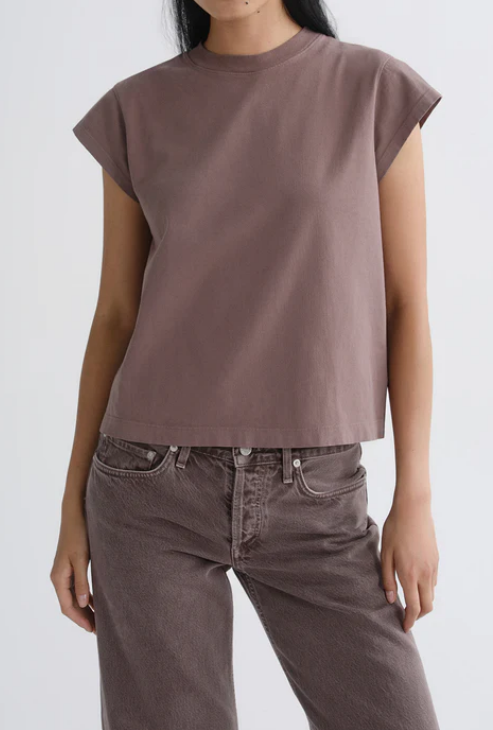 AGOLDE Long Line Bryce Cap Sleeve Tee
