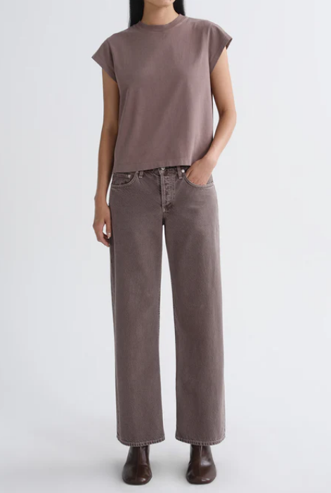 AGOLDE Long Line Bryce Cap Sleeve Tee