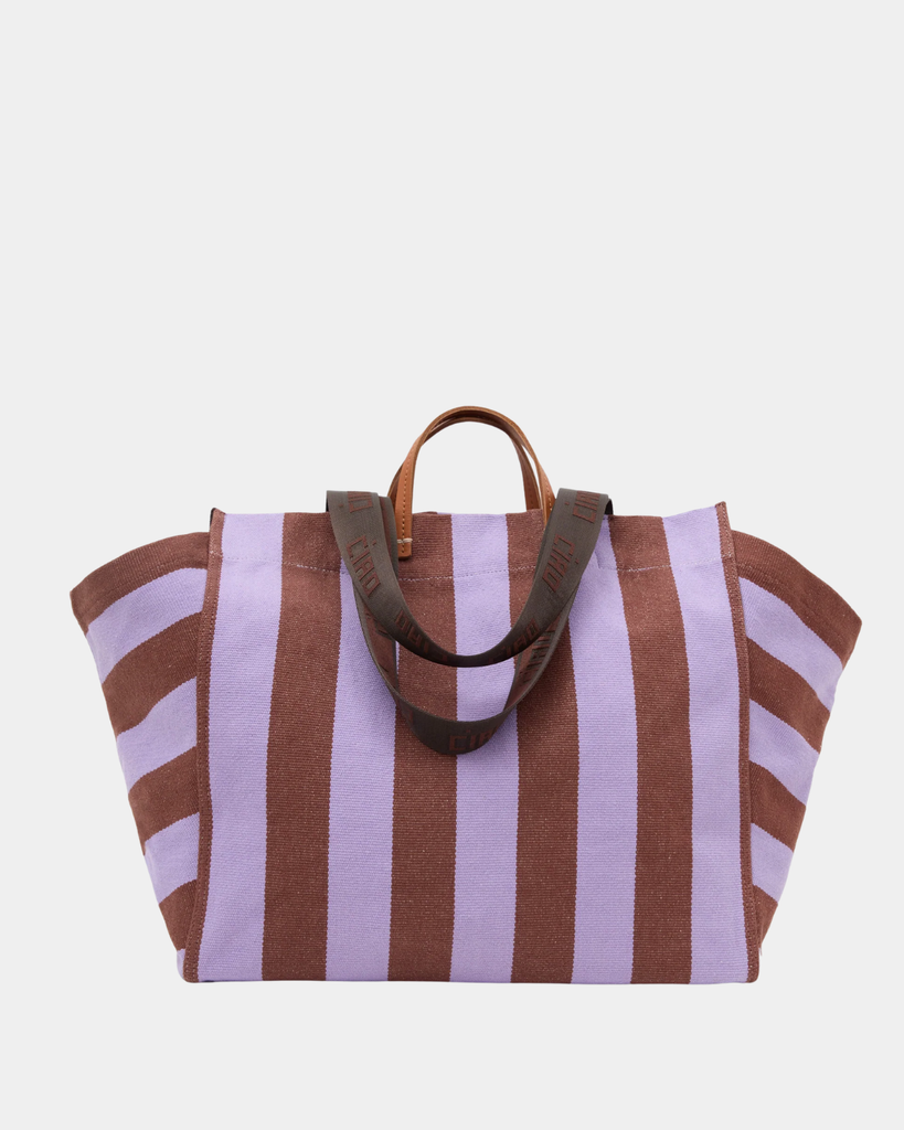 Clare V. Beach Tote - Canvas Stripe