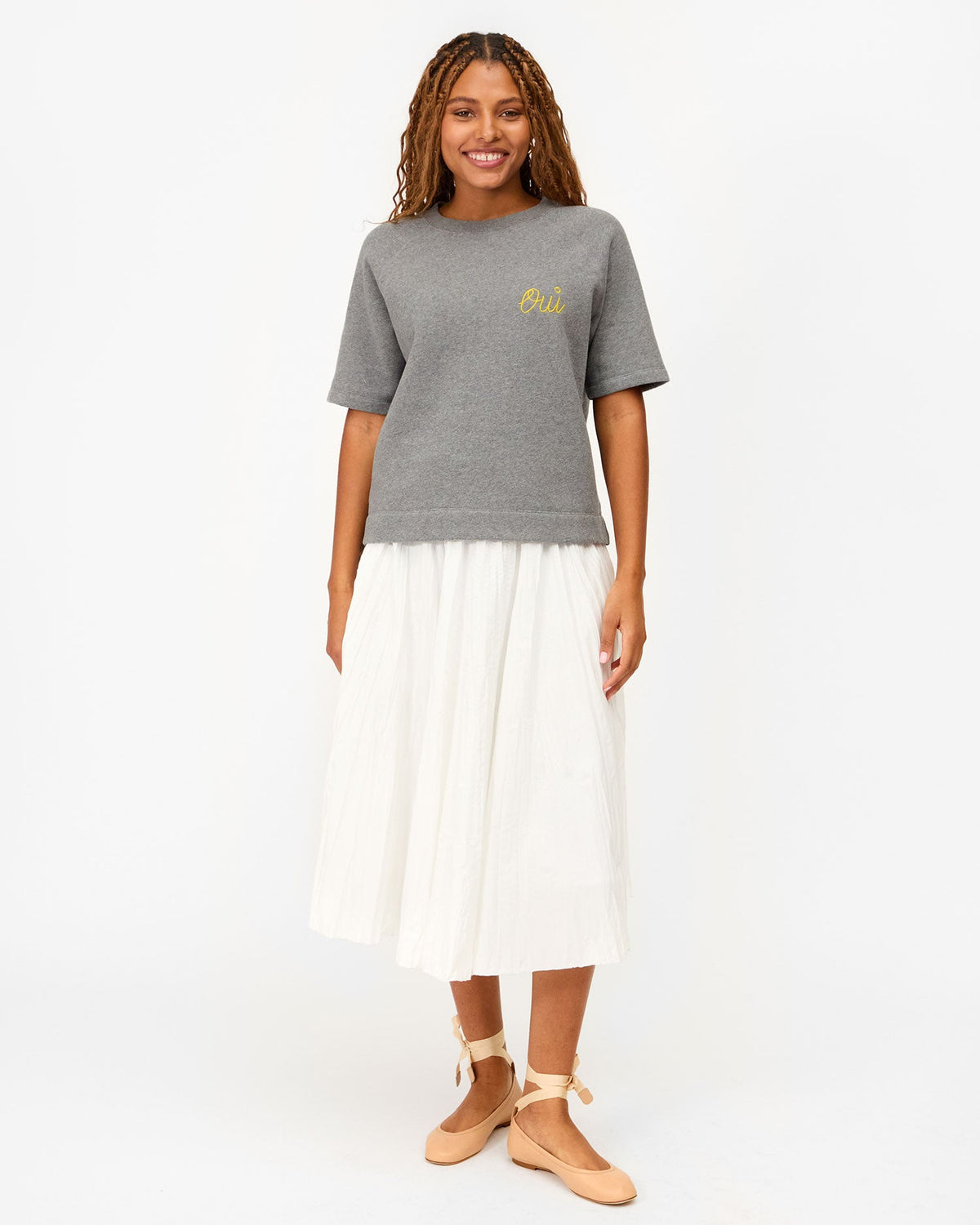 Clare V. Short Sleeve Sweatshirt