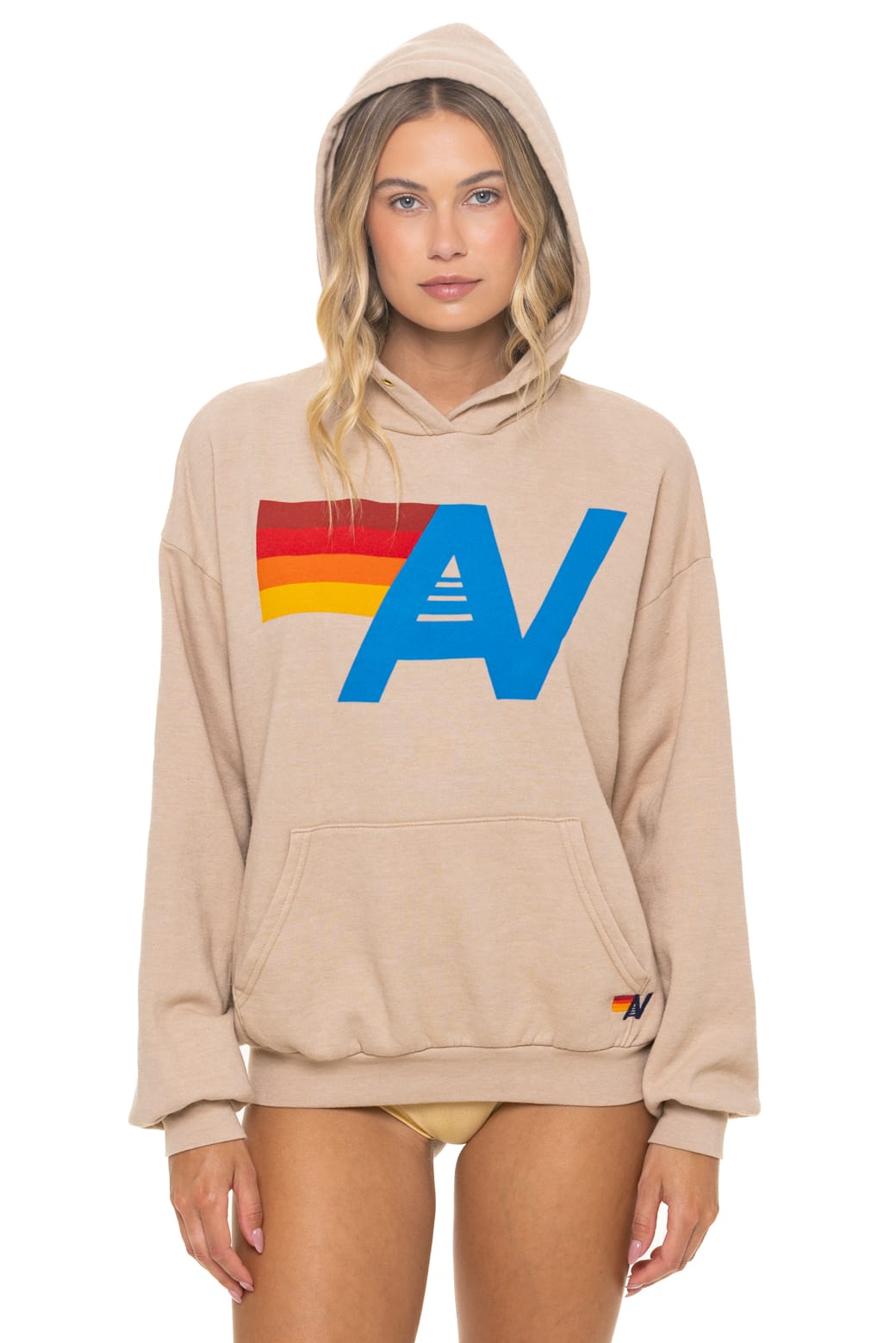 Aviator Nation Logo - Pullover Hoodie Relaxed Sand