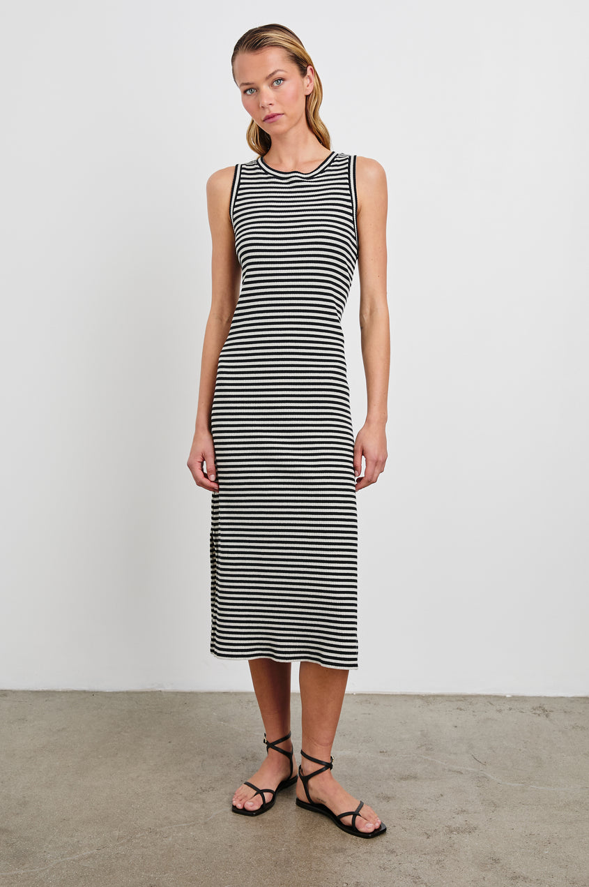 Rails The Tank Dress Black Birch Stripe