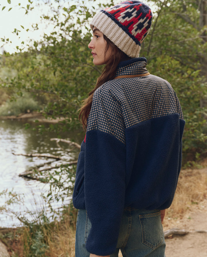 THE GREAT. The Print-Mix Plush Terrain Full-Zip
