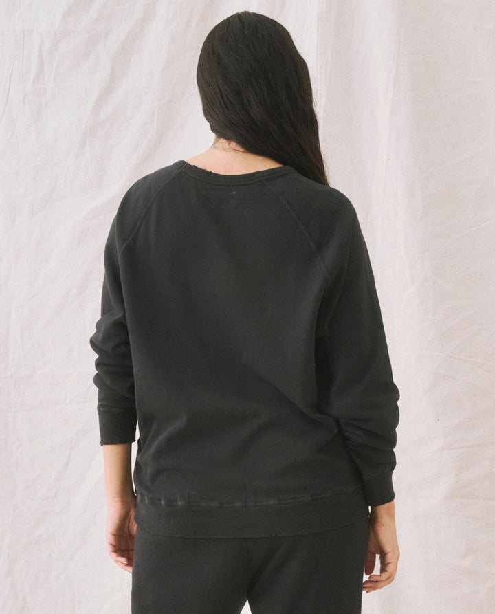 THE GREAT. The College Sweatshirt in Almost Black