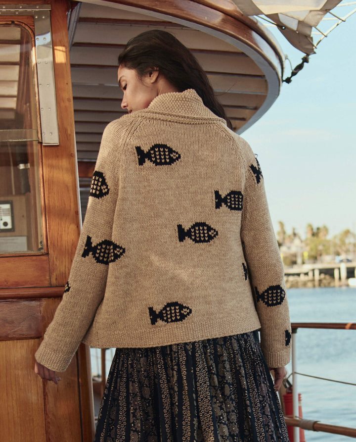 THE GREAT. The Swimming Fish Lodge Cardigan