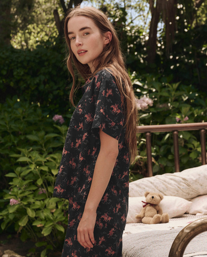 THE GREAT. The Short Sleeve Pajama Shirt