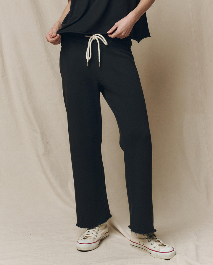 THE GREAT. The Wide Leg Cropped Sweatpant