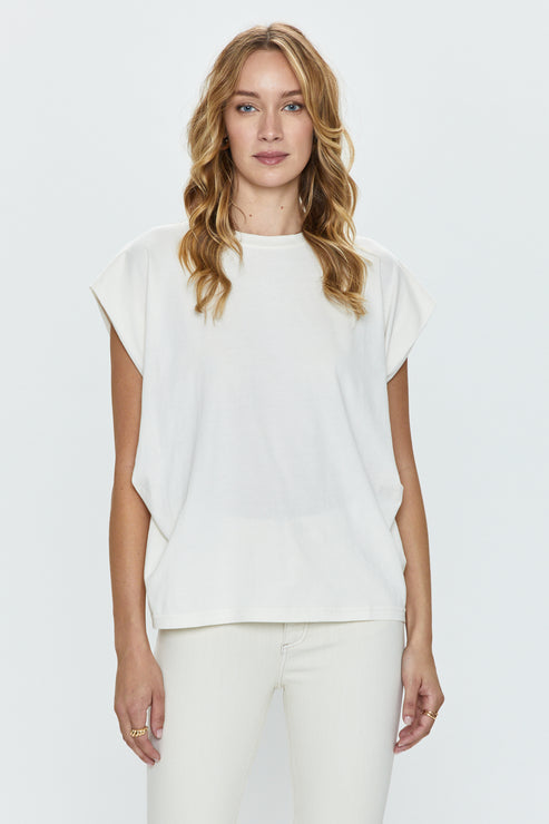 PISTOLA Trina Muscle Tee in White Sand