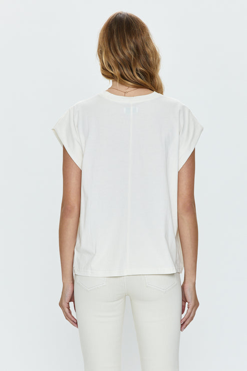 PISTOLA Trina Muscle Tee in White Sand