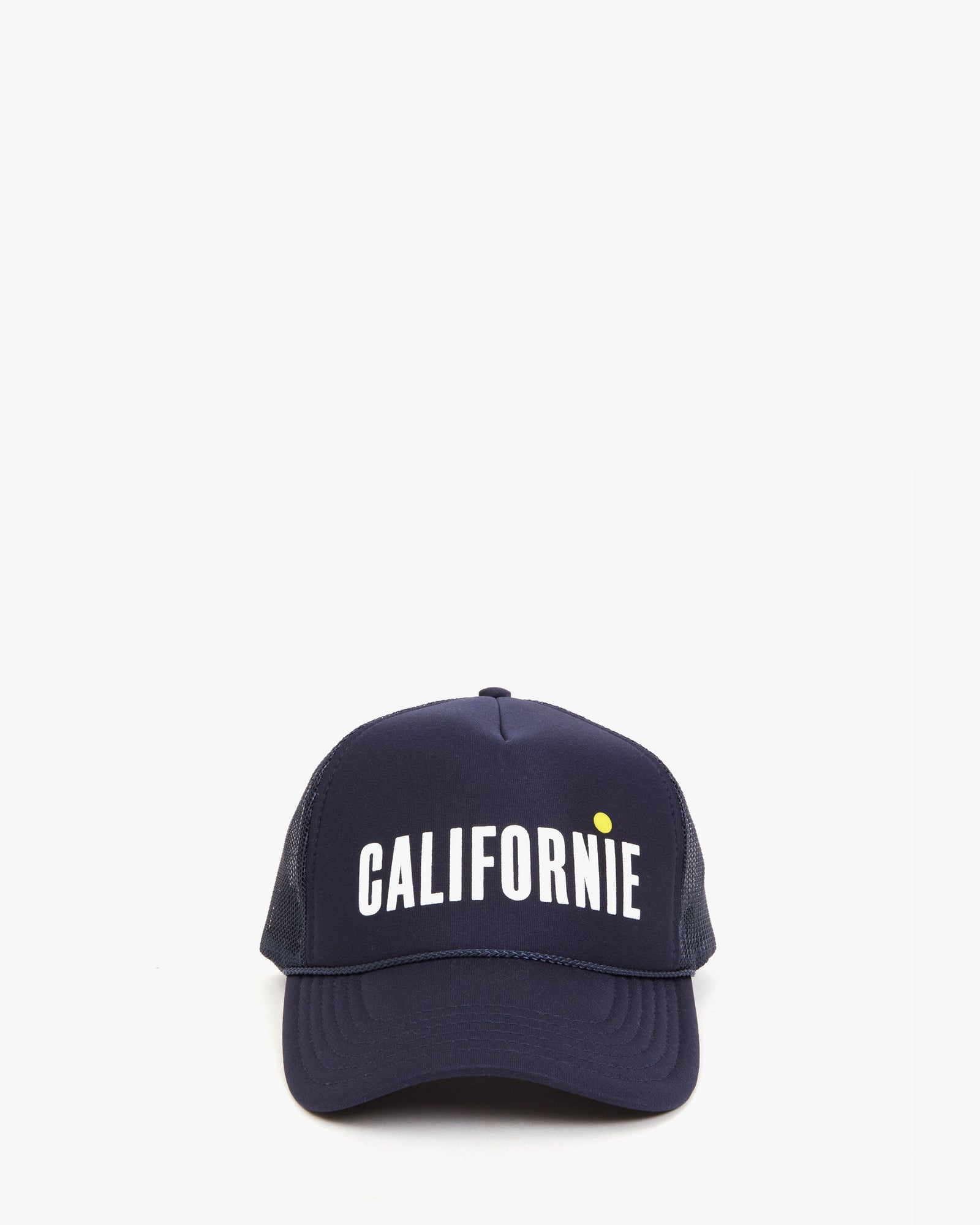 Clare V. Californie Trucker Hat Navy Citron
