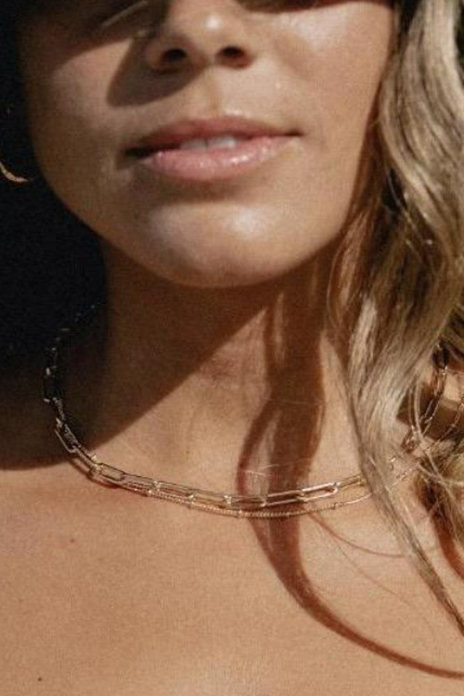 SAHIRA Carrie Paperclip Necklace 24"