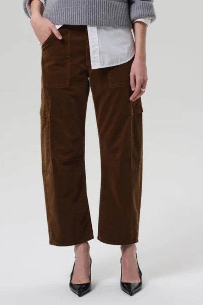Citizens of Humanity Marcelle Low Slung Cargo in Corduroy Manuka
