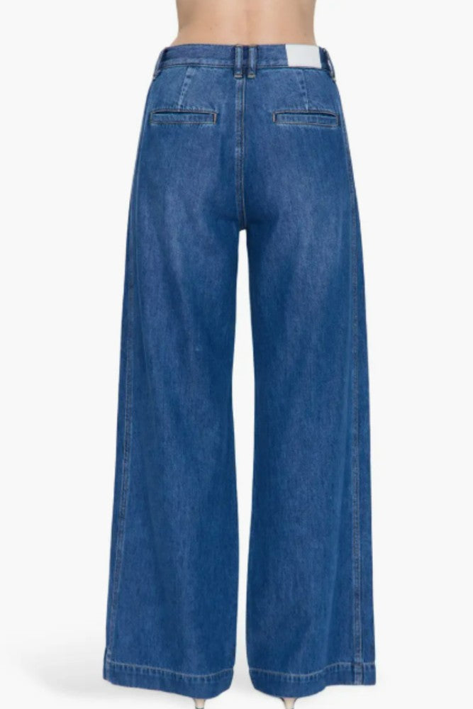 PISTOLA Jadyn Seamed Low Slung Wide Leg in Imagine