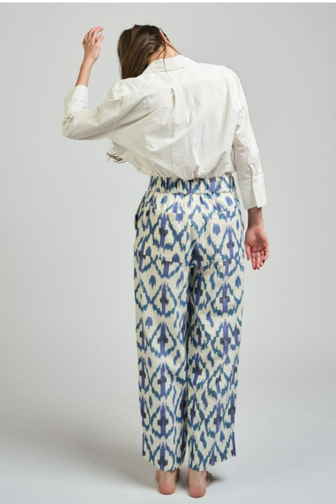 Mata Traders Mae Oversized Shirt White Waves