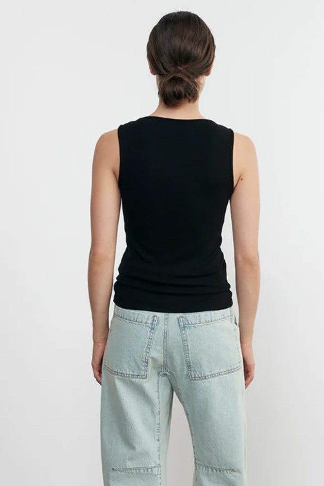 Enza Costa Silk Knit Sleeveless Boatneck