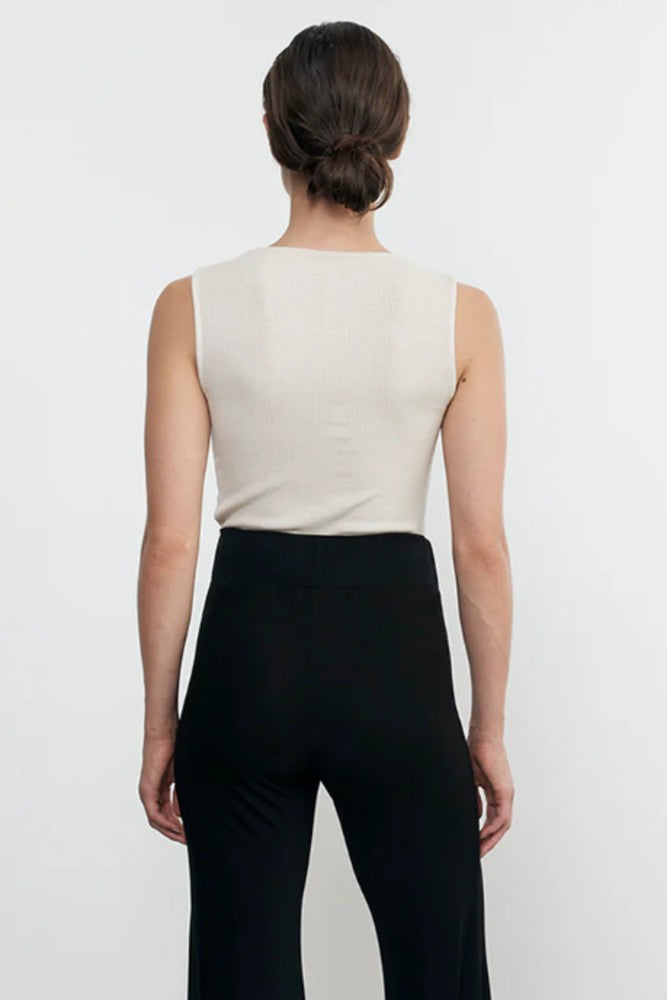 Enza Costa Silk Knit Sleeveless Boatneck