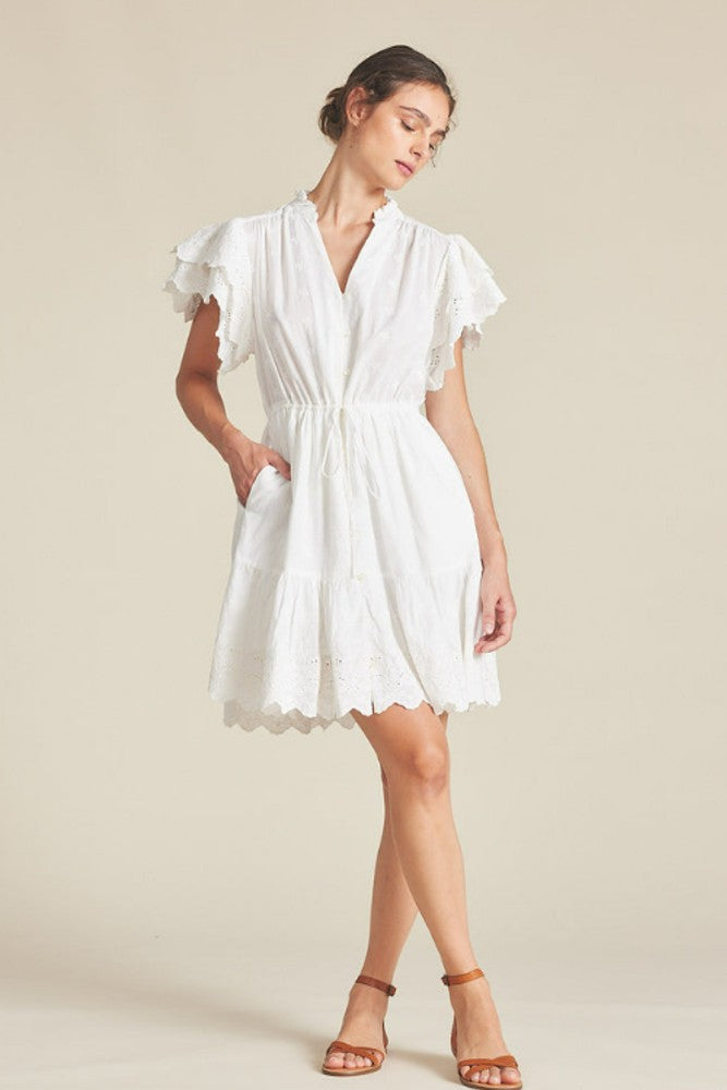Birds of Paradis by Trovata Iris Dress in Broderie Anglaise
