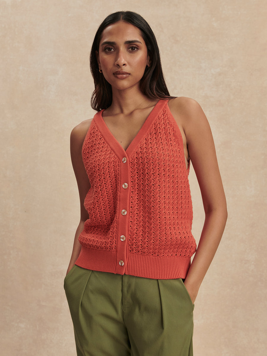 Varley Alessia Knit Tank Summer Fig