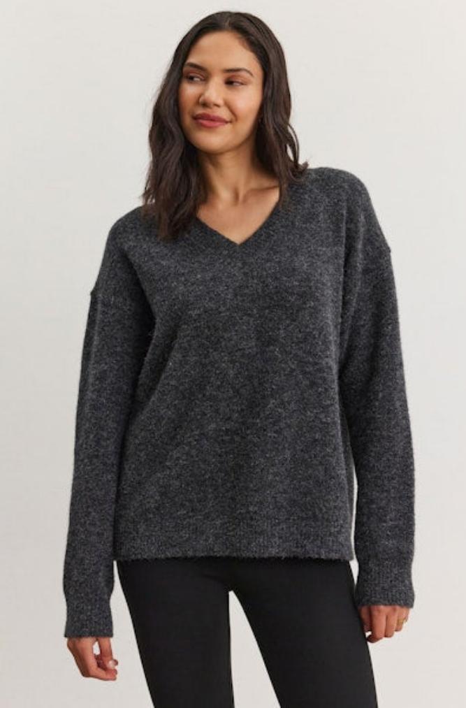 Velvet by Graham &amp; Spencer Kelsa Sweater Charcoal