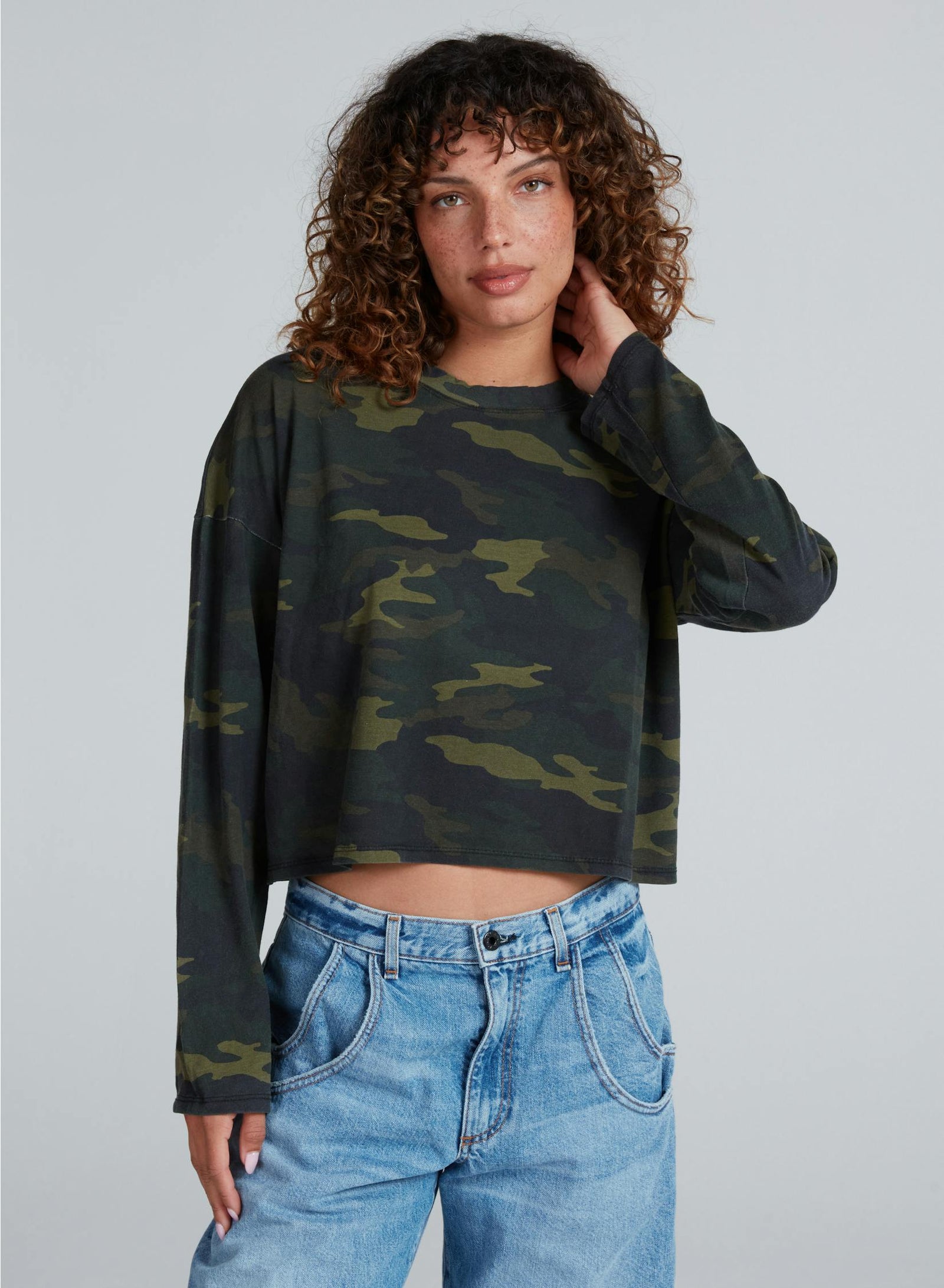 ASKK NY Cropped Long Sleeve Camo