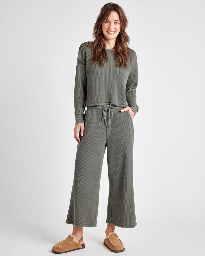 Splendid Alina Waffle Wide Leg Pant