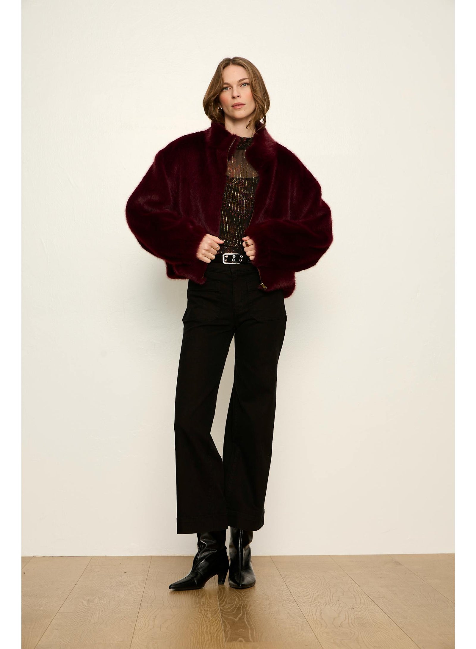 Sanctuary Everest Fur Bomber in Bordeaux