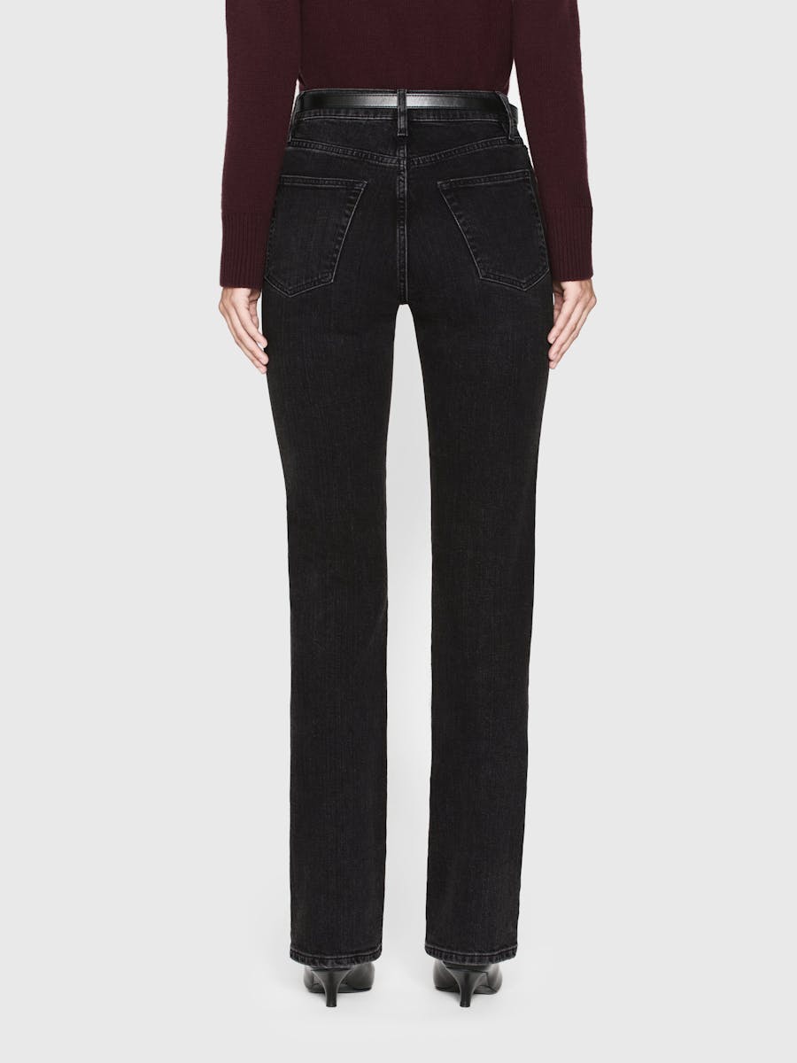 FRAME The Ruler High Rise Straight Jean in Grit