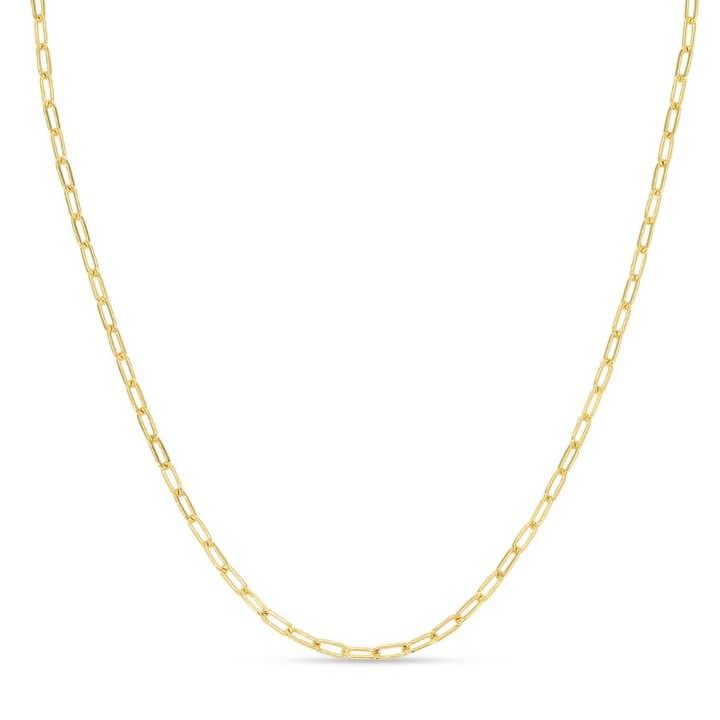 Splendid Iris Delicate Link Chain Necklace - 15"
