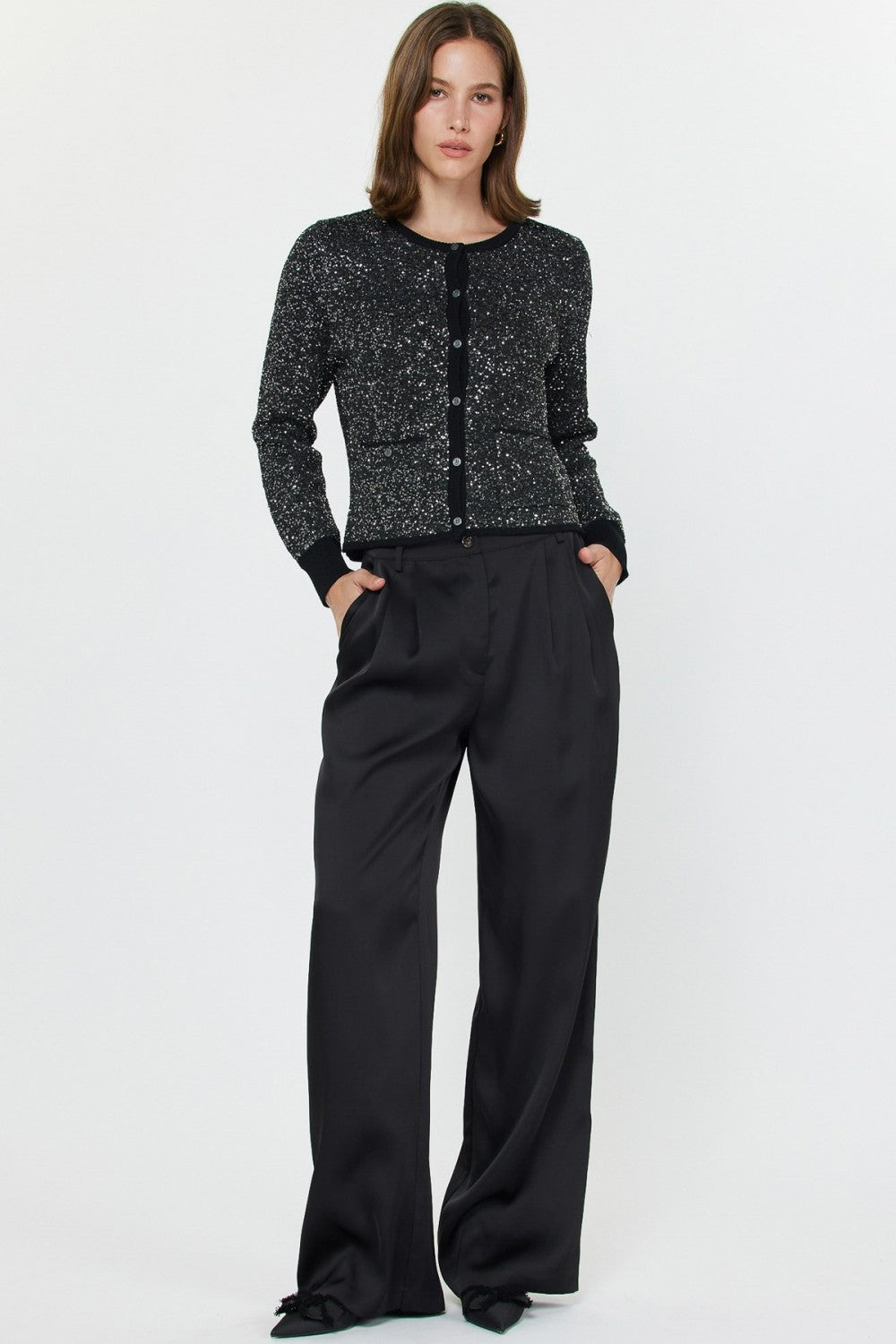 NYLAND Dulcamara Cardigan W/ Sequins Black