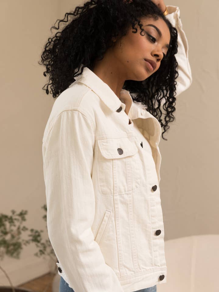 ABLE The Bailey Classic Jacket White