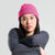 Verloop Simple Grid Knit Beanie Fuchsia