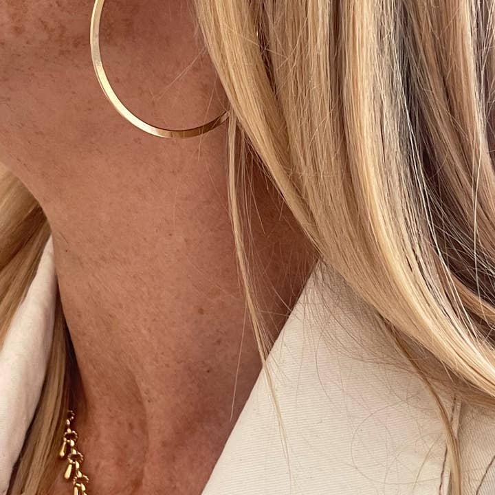 Jessica Matrasko Lind Hoop Earrings - 2"