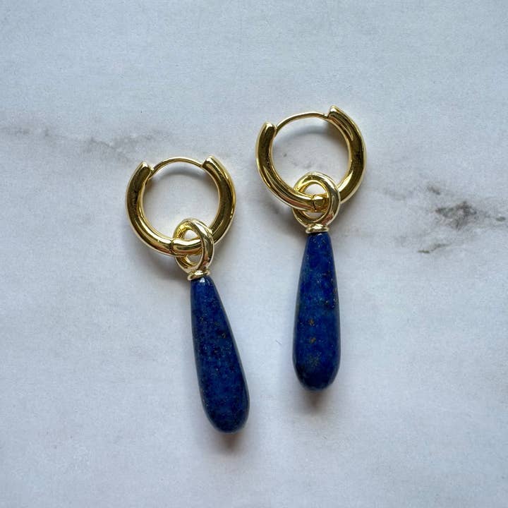 Jessica Matrasko Amara Gemstone Drop Huggie
