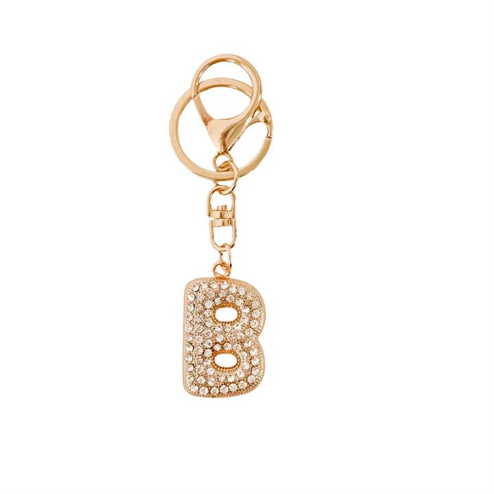 Pretty Simple Diamond Initial Bag Charm