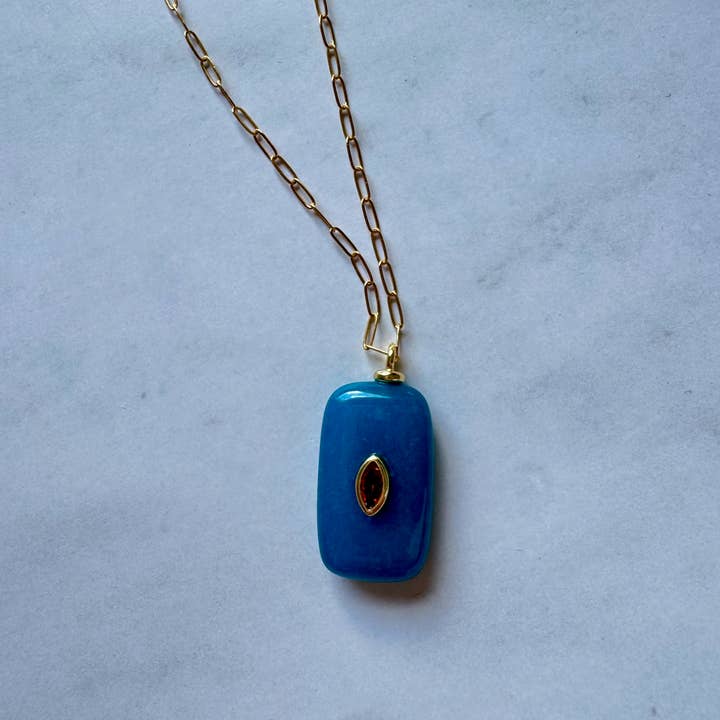Jessica Matrasko Boheme Gemstone Pendant Necklace