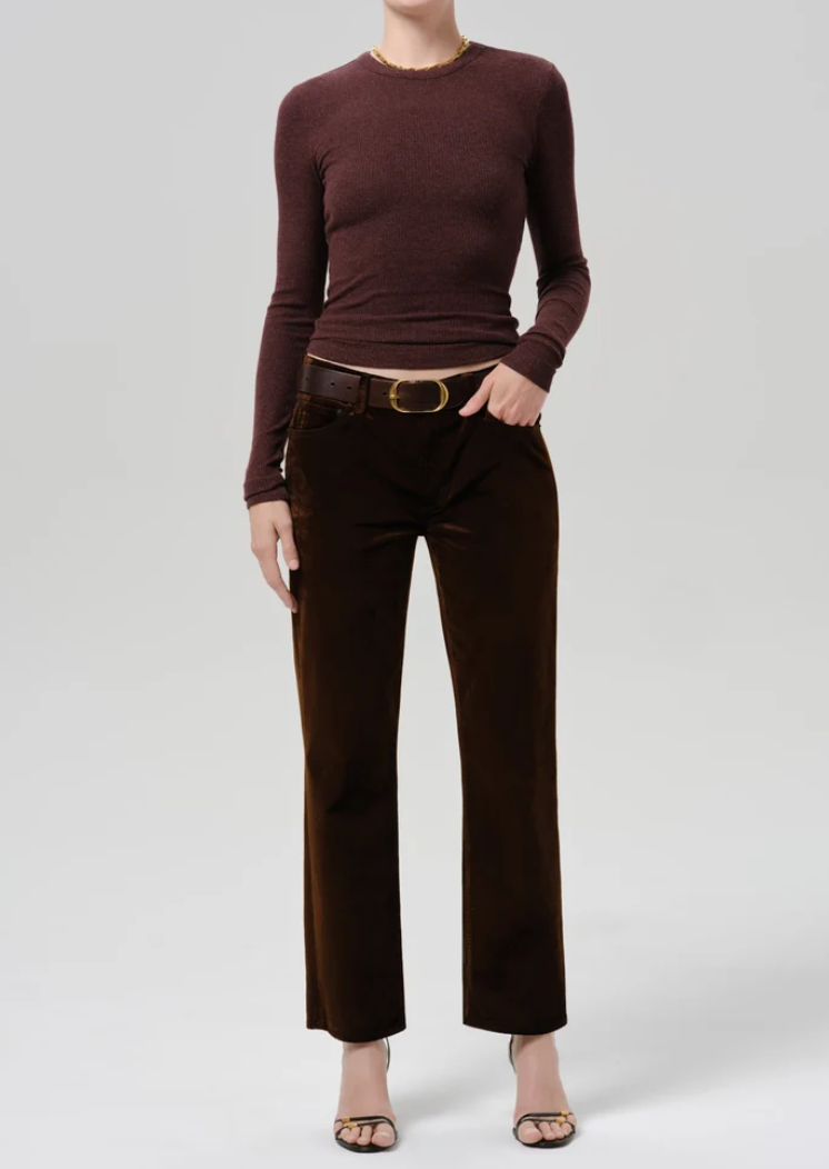 Citizens of Humanity Anissa Low Rise Straight in Velvet Caramel