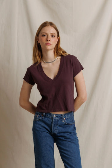 perfectwhitetee Alanis Recycled Cotton V-Neck Tee