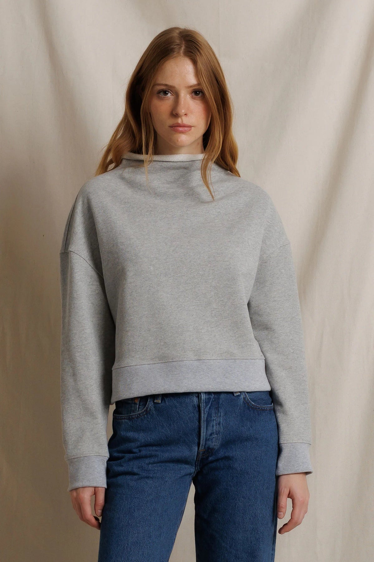 perfectwhitetee Arden Top Heather Grey