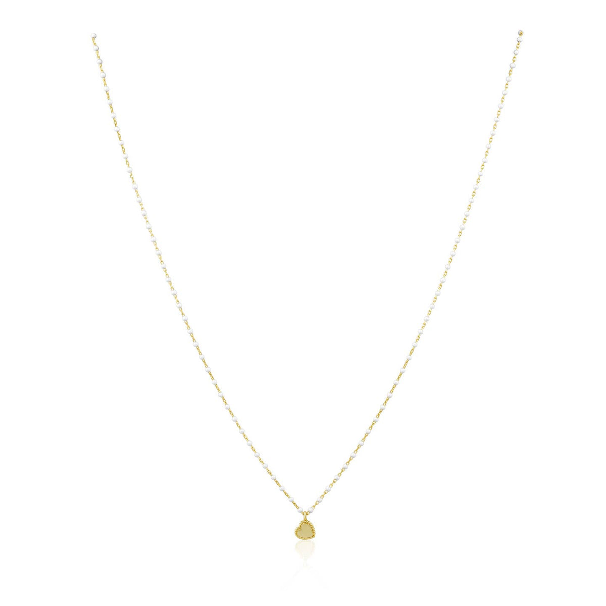 SAHIRA Elsa Mini Heart Necklace White