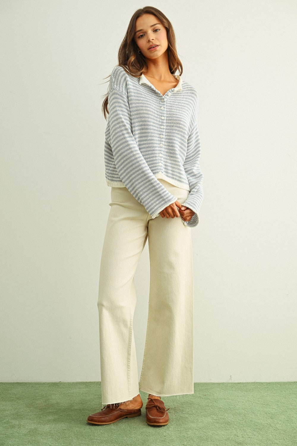 NYLAND Olliemae Striped Knit Cardigan